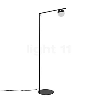 Nordlux Contina, lámpara de pie negro/vidrio opalino