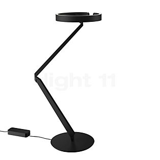 Occhio Gioia Equilibrio, lámpara para escritorio LED cabeza negro mate/cuerpo negro mate