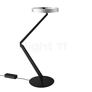 Occhio Gioia Equilibrio, lámpara para escritorio LED cabeza plateado mate/cuerpo negro mate