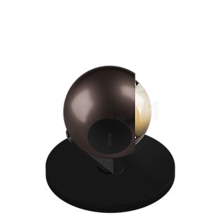Occhio Io Basso C Lampe de table LED tête phantom/couverture noir mat/corps noir mat/pied noir mat - 3.000 K