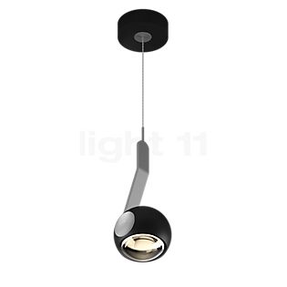 Occhio Io Sospeso Var Flat C Hanglamp LED kop zwart mat/afdekking chrom mat/body chrom mat/voet zwart mat - 2.700 K