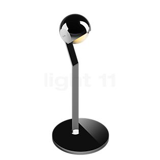 Occhio Io Tavolo C Lampe de table LED tête chrom brillant/couverture blanc brillant/corps chrom brillant/pied chrom brillant - 3.000 K