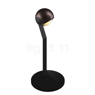 Occhio Io Tavolo C Lampe de table LED tête phantom/couverture noir mat/corps noir mat/pied noir mat - 3.000 K