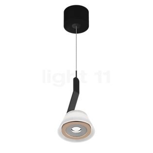 Occhio Lei Sospeso Var Up Iris Hanglamp LED afdekking goud mat/body zwart mat/plafondkapje zwart mat - 2.700 K