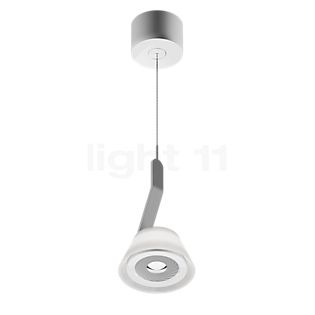 Occhio Lei Sospeso Var Up Iris Hanglamp LED afdekking wit glimmend/body wit mat/plafondkapje wit glimmend - 2.700 K