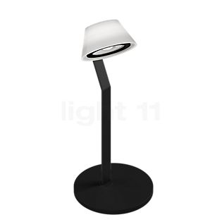 Occhio Lei Tavolo Iris Lampe de table LED couverture noir mat/corps noir mat/pied noir mat - 3.000 K