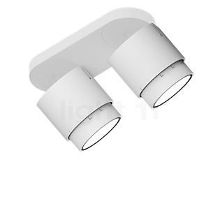 Occhio Lui Alto Doppio Volt Zoom Spot LED tête blanc mat/réflecteur blanc mat/support blanc mat - 2.700 K