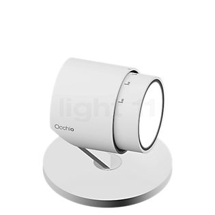 Occhio Lui Basso Zoom Lampe de table LED tête blanc mat/corps blanc mat/pied blanc mat/Réflecteur blanc mat - 3.000 K