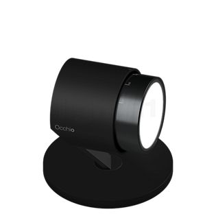 Occhio Lui Basso Zoom Lampe de table LED tête noir mat/corps noir mat/pied noir mat/Réflecteur black phantom - 2.700 K