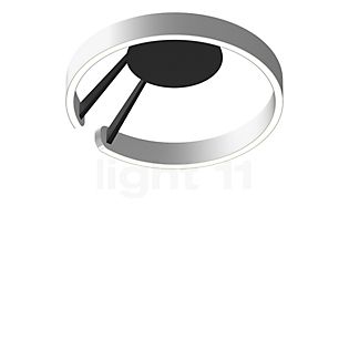 Occhio Mito Aura 40 Wide Lampada da soffitto/parete LED testa argento opaco/corpo nero opaco - DALI