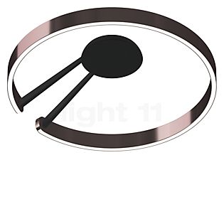 Occhio Mito Aura 60 Lusso Narrow Wall-/Ceiling light LED head phantom/body black matt/cover ascot leather black - Occhio Air