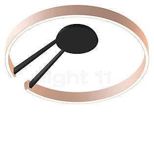 Occhio Mito Aura 60 Narrow Applique/Plafonnier LED tête doré mat/corps noir mat - DALI