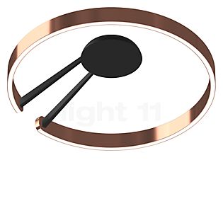 Occhio Mito Aura 60 Narrow Plafond-/Wandlamp LED kop rose goud/body zwart mat - DALI
