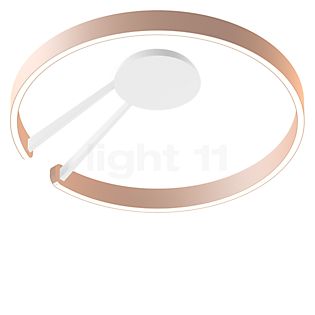 Occhio Mito Aura 60 Narrow Wand- und Deckenleuchte LED Kopf gold matt/Body weiß matt - Occhio Air