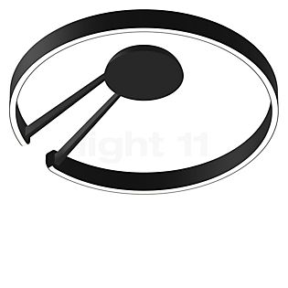 Occhio Mito Aura 60 Wide Applique/Plafonnier LED tête noir mat/corps noir mat - DALI