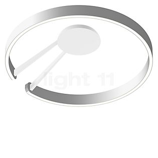 Occhio Mito Aura 60 Wide Wall-/Ceiling light LED head silver matt/body white matt - DALI