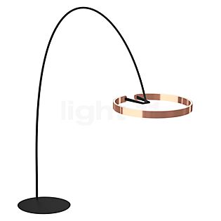 Occhio Mito Largo Bogenleuchte LED Kopf roségold/Fuß schwarz matt