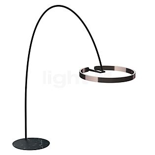 Occhio Mito Largo Lusso Arc Lamp LED head phantom/body ascot leather black/base black marquina