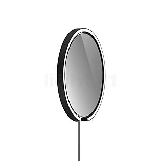 Occhio Mito Sfera Corda 40 Belyst spejl LED - grå tonet hoved sort mat/kabel sort/stik Typ C - Occhio Air
