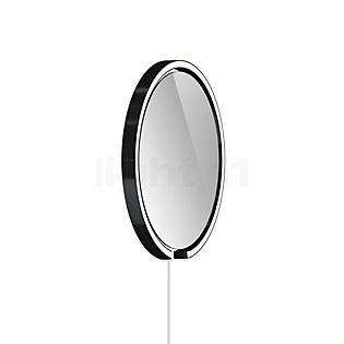 Occhio Mito Sfera Corda 40 Belyst spejl LED hoved black phantom/kabel hvid/stik Typ F - Occhio Air