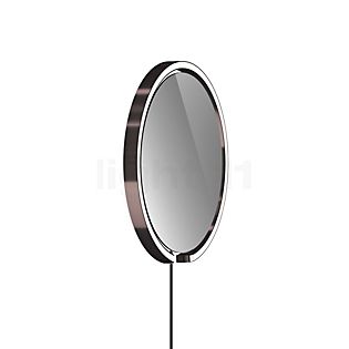 Occhio Mito Sfera Corda 40 Specchio illuminato LED - grigio colorato testa phantom/cavo nero/spina Typ F - Occhio Air