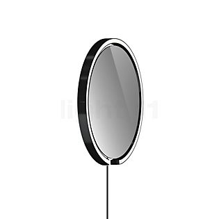 Occhio Mito Sfera Corda 40, espejo iluminado LED - gris tintado cabeza black phantom/cable gris oscuro/enchufe Typ F - Occhio Air