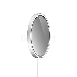 Occhio Mito Sfera Corda 40, espejo iluminado LED - gris tintado cabeza plateado mate/cable blanco/enchufe Typ F - Occhio Air
