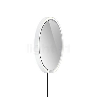 Occhio Mito Sfera Corda 40, espejo iluminado LED cabeza blanco mate/cable negro/enchufe Typ C - Occhio Air
