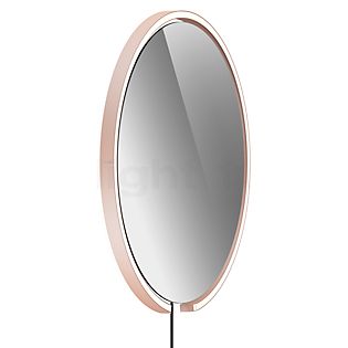 Occhio Mito Sfera Corda 60 Illuminated Mirror LED - grey tinted head gold matt/cable black/plug Typ F - Occhio Air