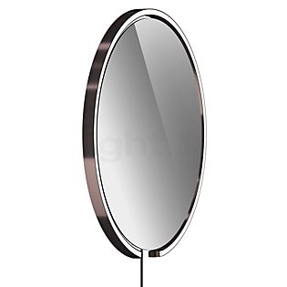 Occhio Mito Sfera Corda 60 Miroir lumineux LED - gris teinté tête phantom/câble noir/fiche Typ C - Occhio Air