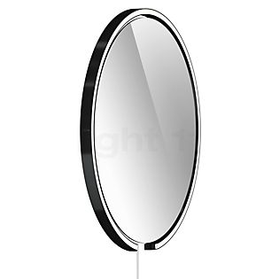 Occhio Mito Sfera Corda 60 Miroir lumineux LED tête black phantom/câble blanc/fiche Typ C - Occhio Air