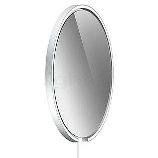 Occhio Mito Sfera Corda 60, espejo iluminado LED - gris tintado cabeza plateado mate/cable blanco/enchufe Typ C - Occhio Air
