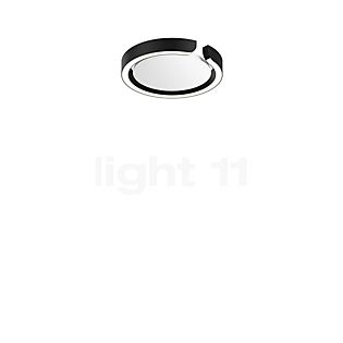 Occhio Mito Soffitto 20 Flat Narrow Applique/Plafonnier encastrée LED tête noir mat/couverture blanc mat - Occhio Air