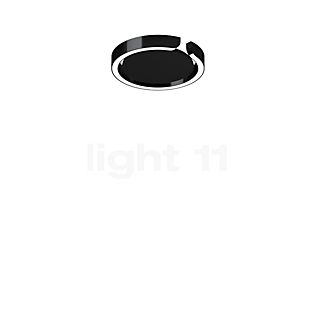 Occhio Mito Soffitto 20 Up Lusso Narrow Lampada da soffitto/parete LED testa black phantom/copertura ascot pelle nero - Occhio Air
