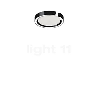 Occhio Mito Soffitto 20 Up Lusso Narrow Wall-/Ceiling light LED head black phantom/cover ascot leather white - Occhio Air
