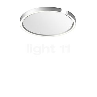 Occhio Mito Soffitto 40 Flat Wide Lampada da incasso a soffitto/parete LED testa argento opaco/copertura bianco opaco - DALI