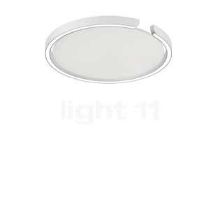 Occhio Mito Soffitto 40 Up Lusso Narrow Applique/Plafonnier LED tête blanc mat/couverture ascot cuir blanc - Occhio Air