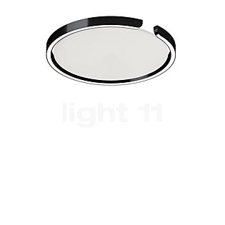Occhio Mito Soffitto 40 Up Lusso Narrow Lampada da soffitto/parete LED testa black phantom/copertura ascot pelle bianco - DALI
