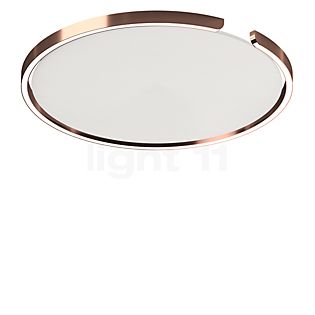 Occhio Mito Soffitto 60 Up Lusso Narrow Wall-/Ceiling light LED head rose gold/cover ascot leather white - Occhio Air