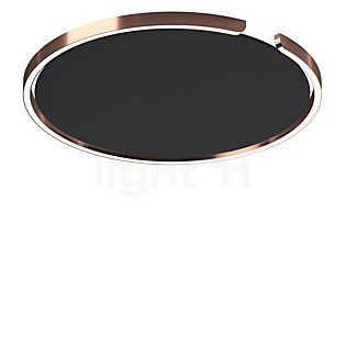 Occhio Mito Soffitto 60 Up Lusso Wide Wall-/Ceiling light LED head rose gold/cover ascot leather grey - Occhio Air