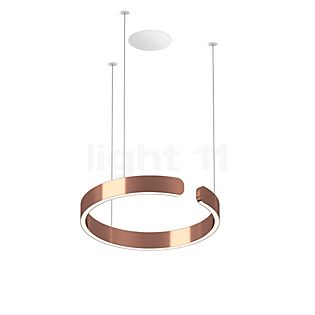 Occhio Mito Sospeso 40 Fix Flat Table Lampade da incasso a sospensione LED testa oro rosa/rosone bianco opaco - Occhio Air