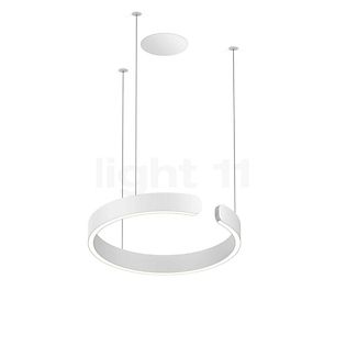 Occhio Mito Sospeso 40 Fix Flat Table, lámpara de suspensión empotrable LED cabeza blanco mate/florón blanco mate - DALI