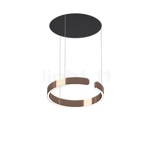 Occhio Mito Sospeso 40 Variabel Up Lusso Room Pendant Light LED head rose gold/ceiling rose ascot leather grey - Occhio Air
