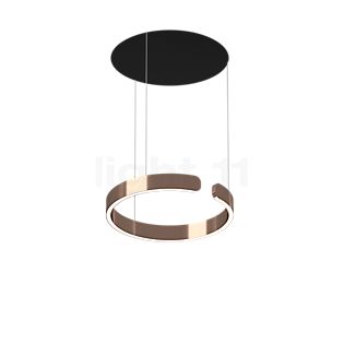 Occhio Mito Sospeso 40 Variabel Up Lusso Table Pendant Light LED head rose gold/ceiling rose ascot leather black - Occhio Air