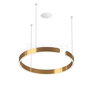 Occhio Mito Sospeso 60 Fix Flat Table recessed Pendant Light LED head bronze/ceiling rose white matt - Occhio Air