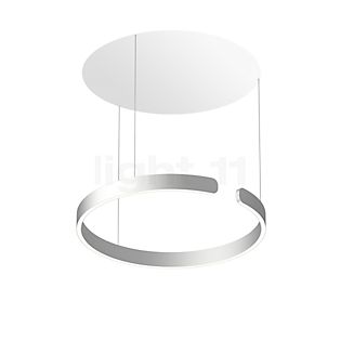 Occhio Mito Sospeso 60 Fix Up Table Pendant Light LED head silver matt/ceiling rose white matt - DALI