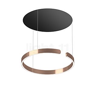 Occhio Mito Sospeso 60 Move Up Room Hanglamp LED kop rose goud/plafondkapje zwart mat - dim to warm