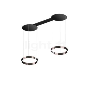 Occhio Mito Sospeso Due 40 Variabel Narrow Pendelleuchte LED Kopf phantom/Baldachin schwarz matt - Occhio Air