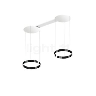 Occhio Mito Sospeso Due 40 Variabel Wide Lampada a sospensione LED testa black phantom/rosone bianco opaco - Occhio Air