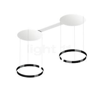 Occhio Mito Sospeso Due 60 Fix Narrow Hanglamp LED kop black phantom/plafondkapje wit mat - Occhio Air